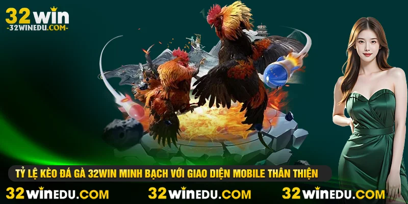 Tỷ lệ kèo đá gà 32WIN minh bạch với giao diện mobile thân thiện